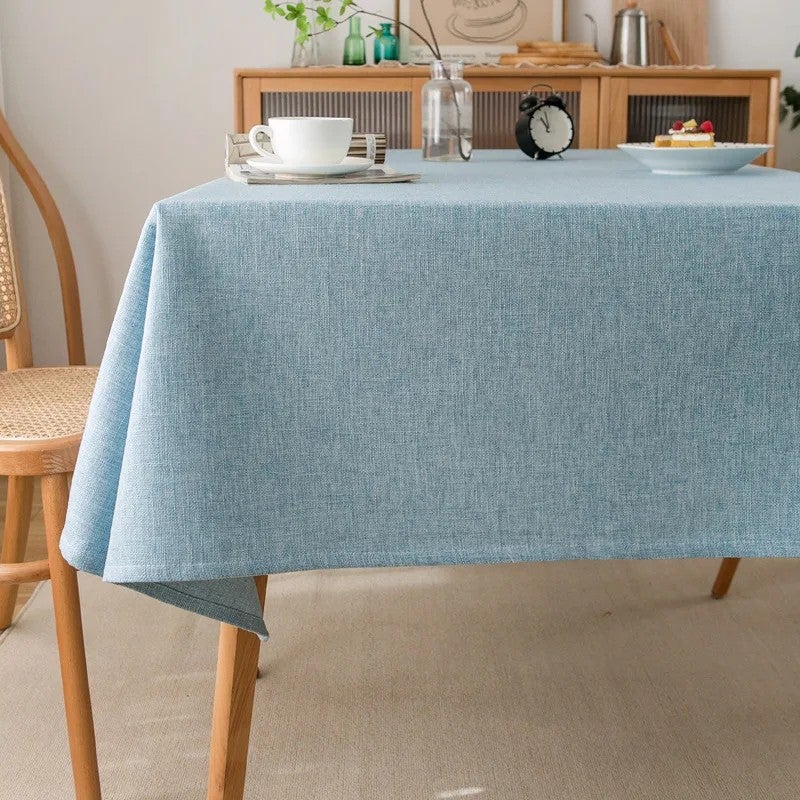 Bluejw Linen Tablecloth - Wrinkle and Stain Resistant Washable Table Cloth for Kitchen Dining THigh Quality Nordic Coffee Table Cloth - Image 1